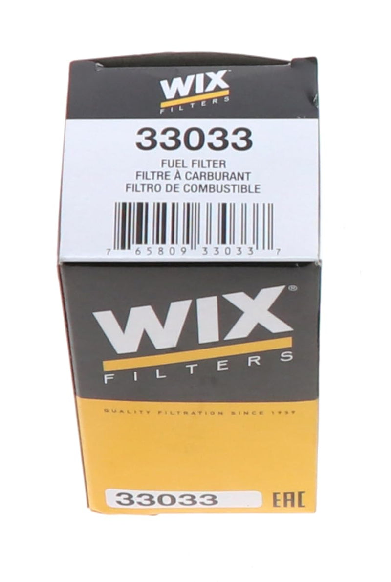 WIX 33033 Universal In-Line Fuel Filter with 3/8â€ Clamp-On Inlet/Outlet, Max Pressure 60-PSI 1.94 Inch Diameter x 3.87 Inch Length