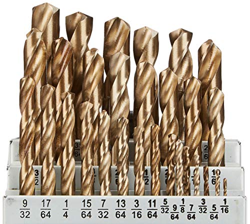 BOSCH GO29 29-Piece Assorted Set Gold Oxide Drill Bits with Included Case Standard Shank Diameters for General Purpose Applications in Wood, Plastic, Light-Gauge Metal One Size 29pc