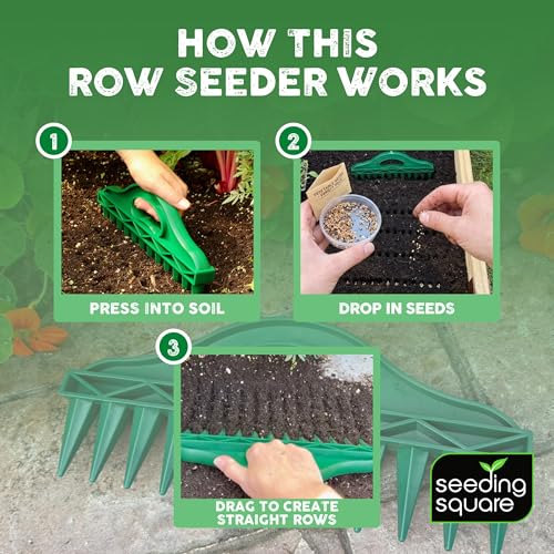 Seed Spacer Tool and Row Seeder Bundle for Raised Beds and Garden Planting.