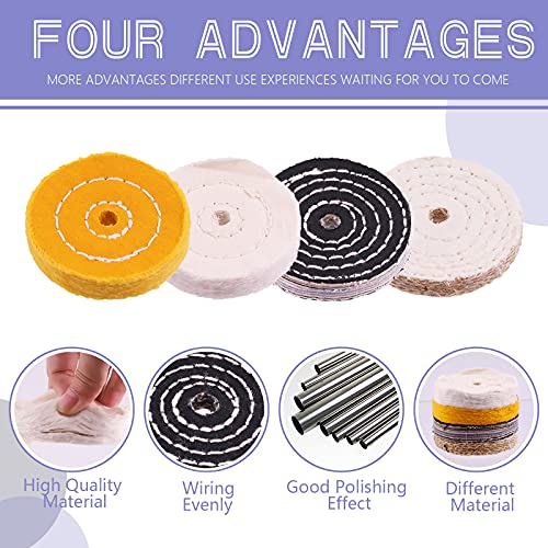 Swpeet 14Pcs Buffing Polishing Wheels