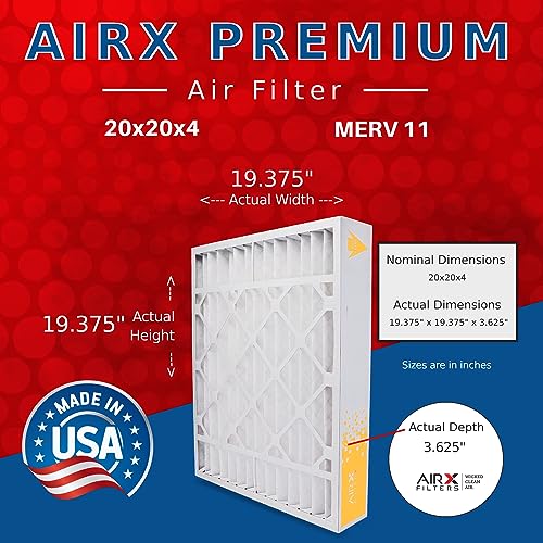 AIRx Filters 20x20x4 Furnace AC Filter MERV 11 Allergy TopTech TT-FM-2020