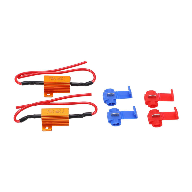 2 Set 25W 25Ω LED Resistance Decoder Load Indicator Resistor Semiconductor Products Load Resistor LED Lighting