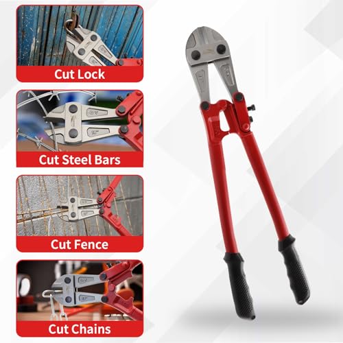 18 Inch CR-V Heavy Duty Bolt Cutters, Lock Cutter for Padlock 18 Inch