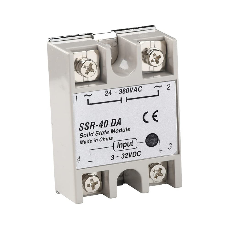 diymore 24V-380V SSR-40DA 40A 3-32V DC-AC Solid State Relay Module