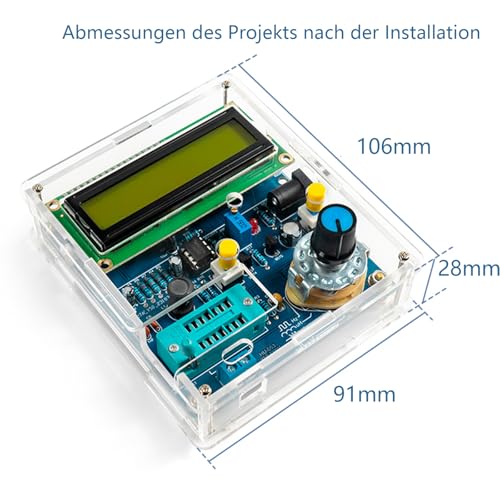 EIELE Soldering Exercise Set, Multifunctional Capacity Meter, Measuring Frequencies, Excellent Soldering Exercise Project, Suitable for School Lessons and Soldering Enthusiasts (Soldering Required)