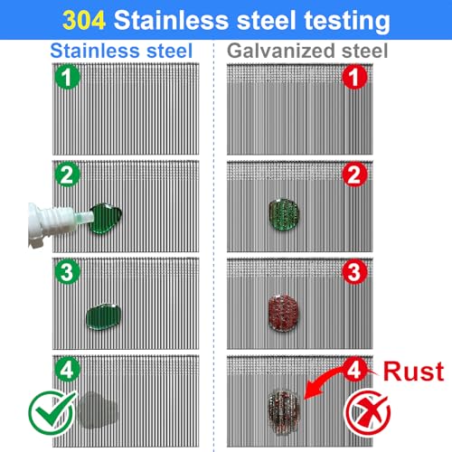 16 Gauge 2 Inch 304 Stainless Steel Straight Finish Nails, 1800 Pack 2 inch--1800 pcs