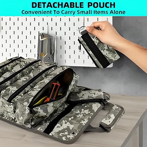 Electrician's Tool Bag Roll Up Portable Heavy Duty Motorcycle Organizer