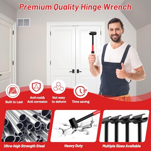 4-in-1 Door Hinge Adjustment Tool, Hinge Gap Adjusting Wrench Fits 14-25mm 4-in-1