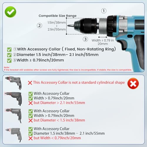 Square Hole Drill Bit Adapter with 4-Piece Square Hole Drill Bit Set, Mortise and Tenon Jig, Dual-Use Mortising Attachment for Drill Press & Hand Drill, Mortising Machine Accessory