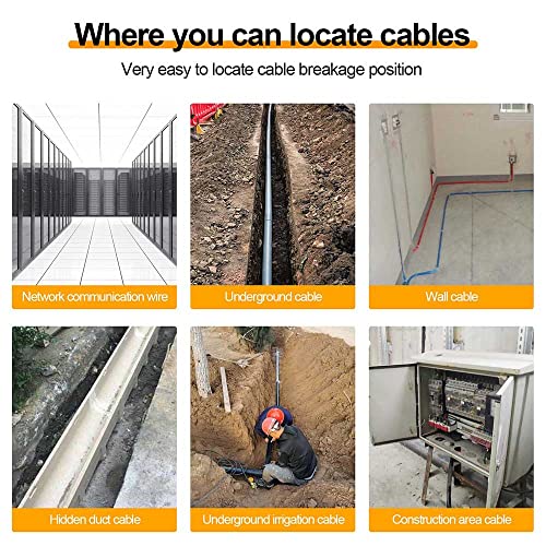Underground Cable Wire Locator, Wire Detector Tracer F04 for Finding Break Cables, Irrigation Wires