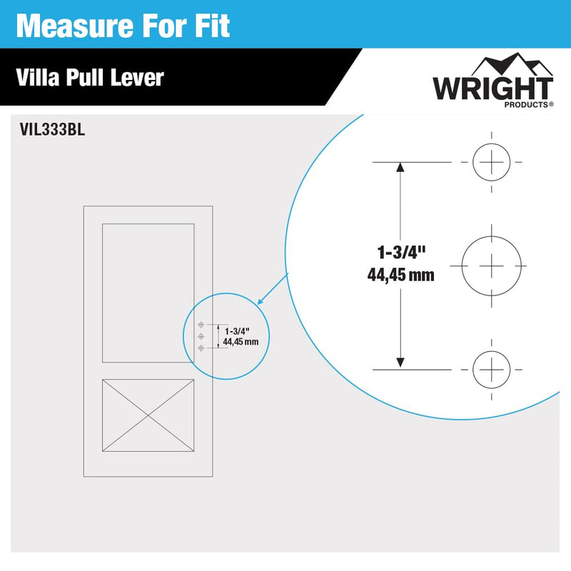 Wright Products - Villa Pull Handle for Screen and Storm Doors, Black