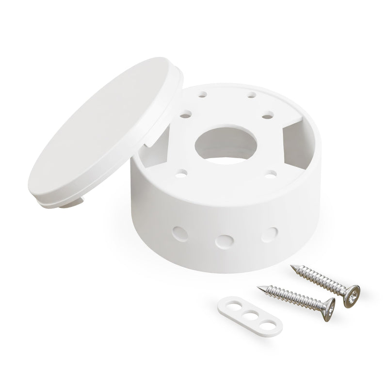 CusoTec Ceiling Box Pack of 5 70 mm x 30 mm Ceiling Canopy Junction Canopy Junction Box Lamp Junction Box Canopy Made of Plastic White (5)