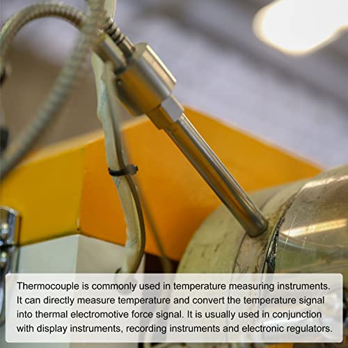 sourcing map K Type Surface Thermocouple Temperature Probe Sensor Stainless Steel -58 to 932°F (-50 to 500°C) 5.6ft 15x15mm