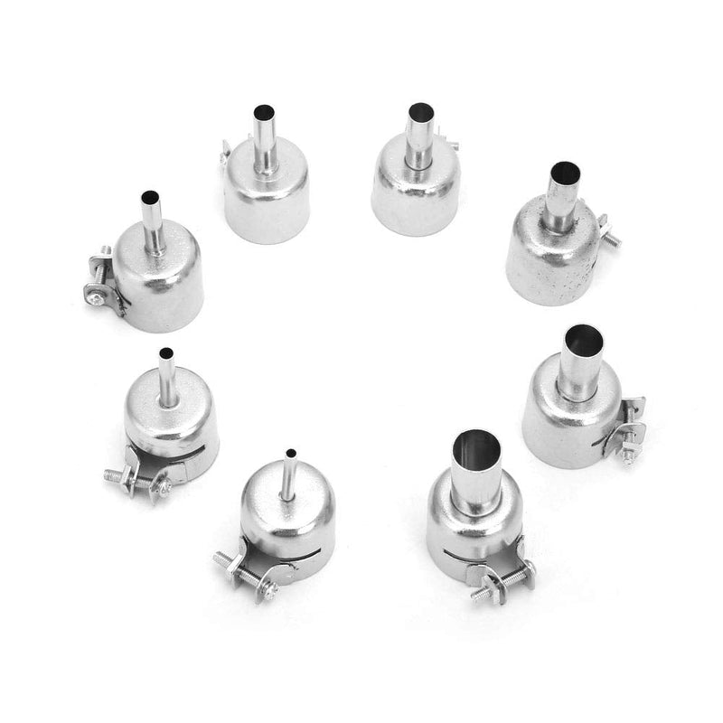 8pcs Hot Air Gun Nozzle, 3~12mm Stainless Steel Hot Air Gun Nozzle, Durable Heat Resistant Nozzle for 850 Heat Guns