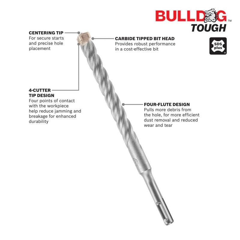 Bosch HC4C2068 3/8 in. x 24 in. SDS-Plus® Bulldog™ Tough Rotary Hammer Bit 3/8" Diameter 24" Length 1-Piece