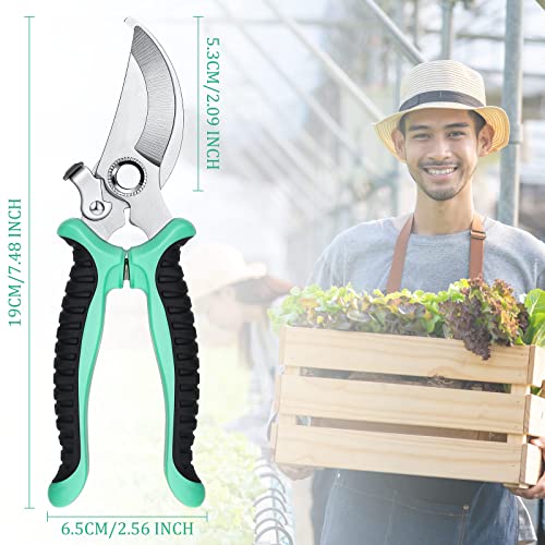 Lothee 9 Pcs Garden Pruning Shears Bulk, Gardening Shears&Scissors, Green