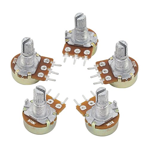 Aussel Linear Potentiometer 3 Terminal Rotary Potentiometer with Cap Nuts and Washer