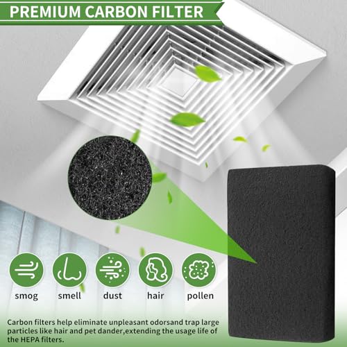 Cut to Fit Activated Carbon Filter Sheet 16"x48" Carbon Filter Pad 16"x48"x0.2" 2