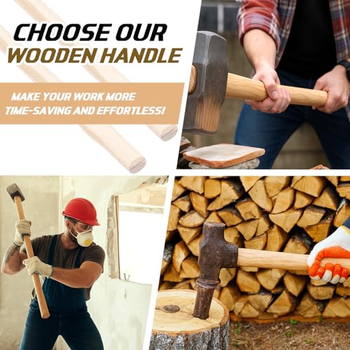 Yalikop 1 Sets 36" Replacement Hickory Sledge Hammer Handles Kit