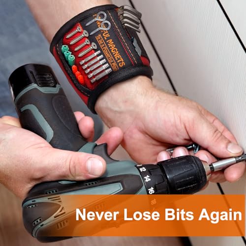 Men Gifts Tool Belt Magnet Wrist for Holding Screws Nails + Bluetooth Hat Christmas Tech Gifts for Men Dad Women Husband