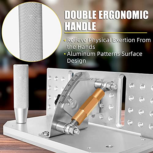 Belt Grinder Knife Jig, 7-3/4’’ Long Sharpening Locator Adjustable Angle -5°~ 25°, Belt Knife Sharpener Jig with Dual Press Plates, Knife Making Angle Grind Guide for Belt Sander Machine Regular 7-3/4" Long