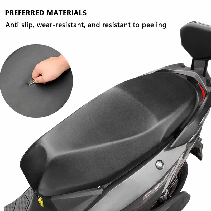 Motorcycle Scooter Seat Cover, Universal Motorbike Seat Cover with Elastic, Breathable PU Leather Scooter Seat Protector, Scooter Rain Seat Cover for Most Motorcycle Scooter Seat black High elastic leather