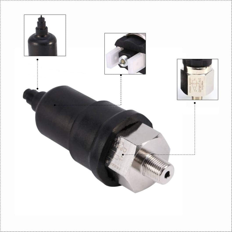 QPM11-NC Pressure Switch Air, 1/8 Inch 220 V / 48 V 0.1-1.0 MPa Membrane Type Pneumatic Adjustable Pressure Control Contact Normal Closed Thread Male Thread Nozzle