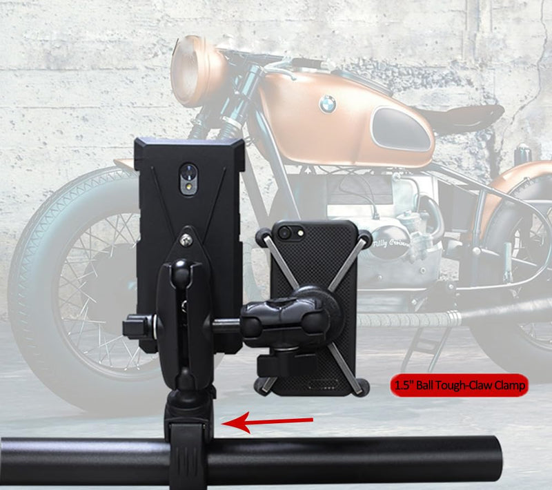 Strg C Size 1.5"" Ball Mounts Ball Base with Big Clamp, Ball Mount Base Compatible with RAM and 1.5 Inch Ball Double Socket Arm Systems from Arkon, iBolt and Tackform Enterprise Series, Black 1.5" Big Clamp Base