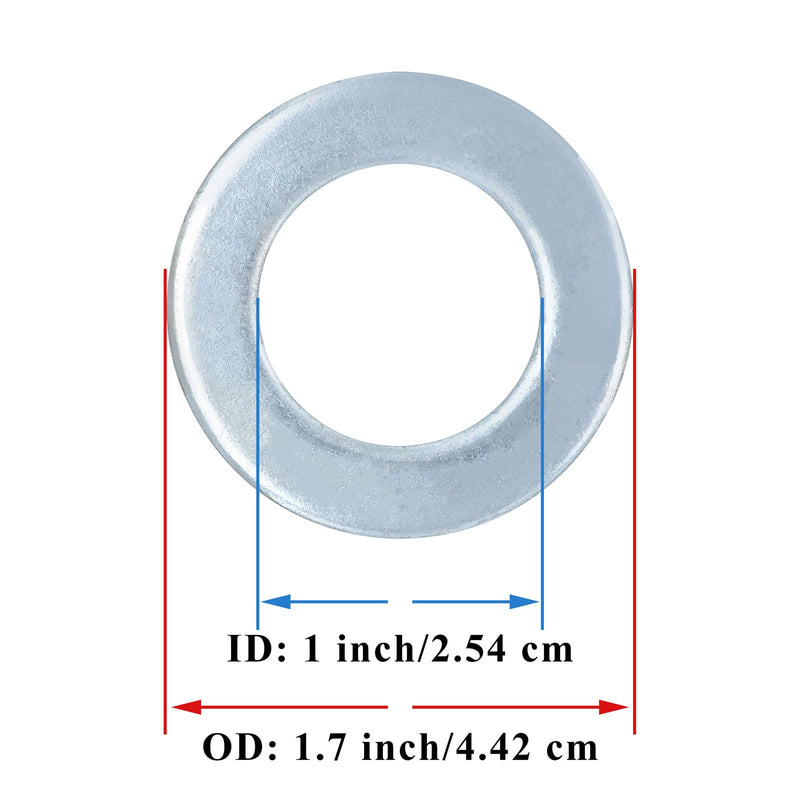 2 Sets Trailer Nut Kit Combination for 1" Shaft Spindle Includes 1" Shaft Spindle Nuts 1" Trailer Spindle Washers & 2.2" Long Cotter Pins High Strength Trailer Axle Bearing Kit