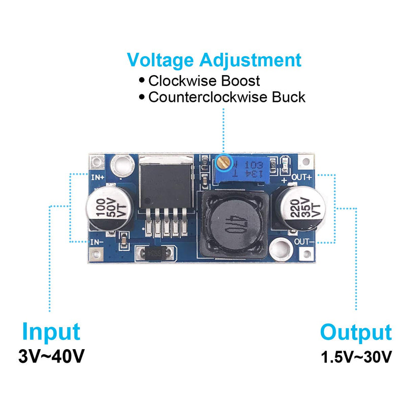 10 Pack LM2596 DC-DC Buck Converter Step Down Module Power Supply DIP Output 1.25V-30V 3A