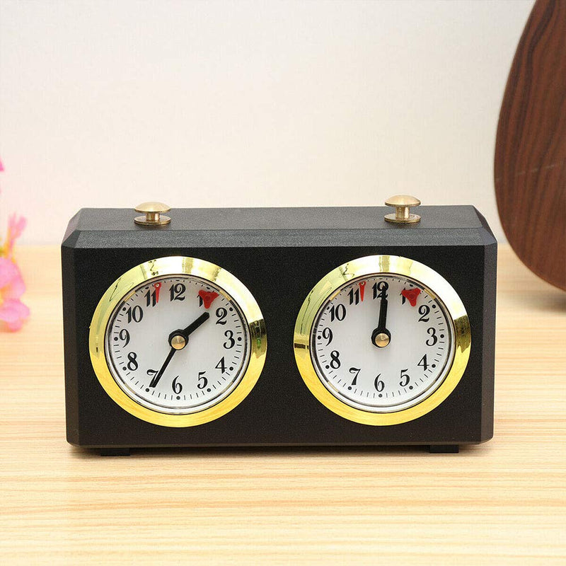 Professional Competition Mechanical Analog Chess Clock - I-GO Count Up/Down Timer for International & Chinese Chess Black