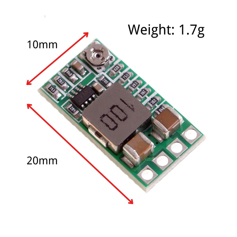 DC-DC Step Down Buck Converter 4.5-24V to 0.8-17V 5V 3A LAOMAO Mini Adjustable Voltage Converter 3.3V 5V 9V 12V Power Supply Power Module (6Pack)
