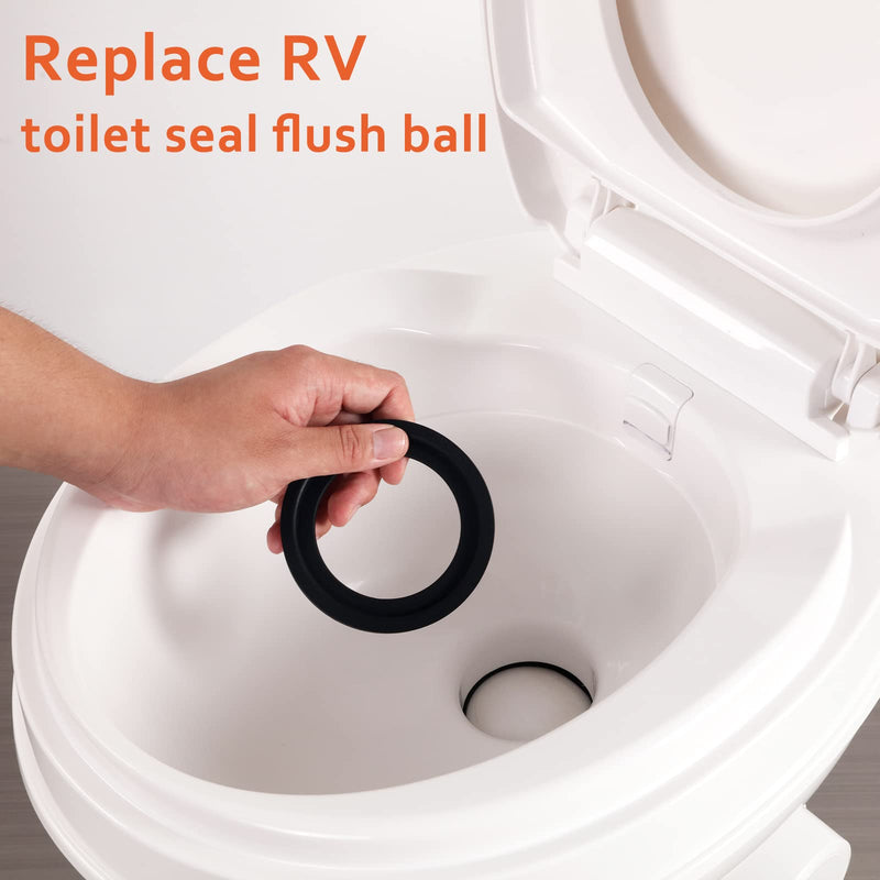 RV Toilet Seal Kit Replacement 385311658 RV Toilet Flush Seal for Dometics 300 310 320 Toilet Parts Solve The Leakage Problem, 2 Pack Ball Seal 2pcs