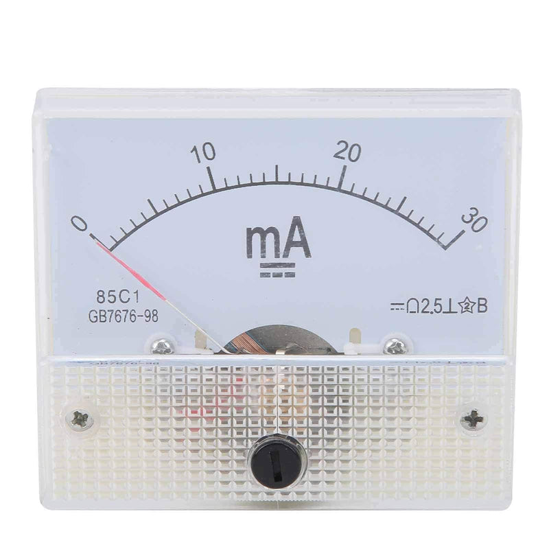 Pack of 2 Ammeter Analogue Voltmeters, 85C1 DC 0-30MA Ammeter Pointer Electric Tester for Voltage Stabilisers | Pointer Voltmeter, ABS, Distributors