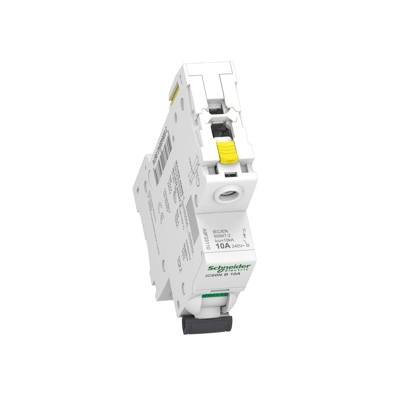 Schneider Electric Circuit Breaker Acti9 iC60N 1-Pin A9F03110 | 10A, B Characteristic, 1 Piece