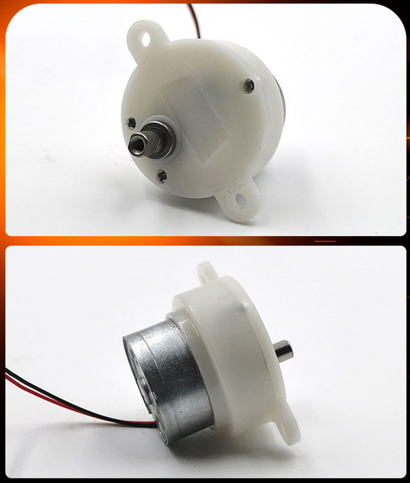 Micro DC Gear Motor 3V 12V Gear Motor Fan 300 Motor Low Speed Gimbal Motor Mute Hobby Plastic Gear Motor Eccentric Low Speed (12V)