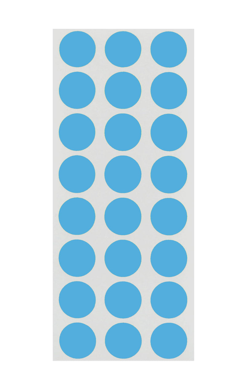 ChromaLabel 0.50 Inch Round Label Removable Color Code Dot Stickers, 1200 Pack, Light Blue