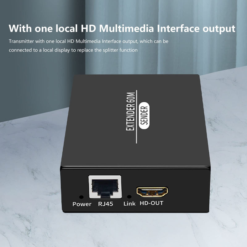 HDMI USB KVM Extender, 197ft 60Hz Function HD KVM Extender Keyboard & Mouse Remote