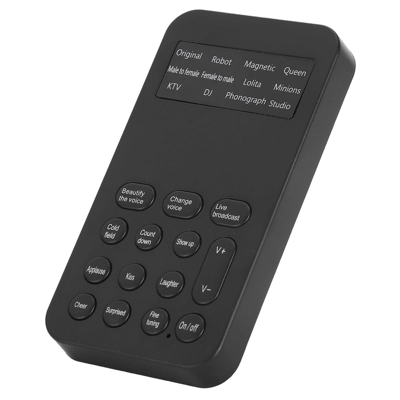 Handheld Voice Changer Device with 8 Sound Effects Real Time Voice Modulation for Mobile Phone Gaming Streaming Podcasts Plug Play Design Portable Sound Card