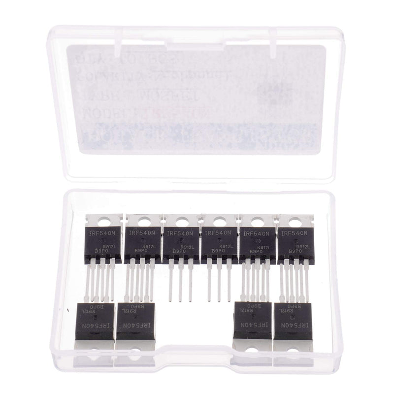 BOJACK IRF540 MOSFET Transistors IRF540N 33A 100V N-Channel Power MOSFET TO-220AB (Pack of 10)