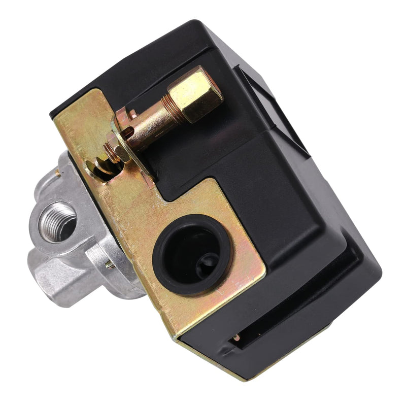Air Compressor Pressure Switch 95-125 PSI 4 Port 1/4" NPT with Unloader Valve & On/Off Lever