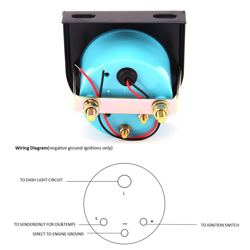 12V Voltmeter Gauge 2" 52mm Volt Voltage Meter Gauge Universal Pointer Voltmeter Car Auto Measure Range 8-16V LED Light Dial Black