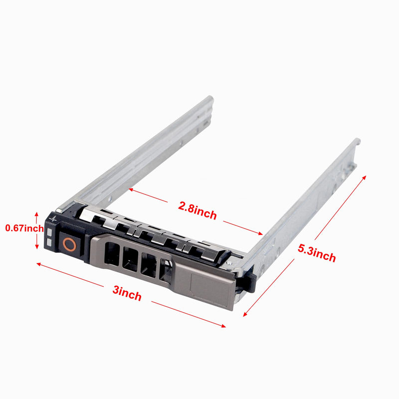 Hard Drive Caddy 2.5 SSD Bracket G176J Hard Drive Bracket Compatible with Dell PowerEdge R410 R610 R710 R620 R720 T320 T420 R630 R730 T440 T640, 2 Pack