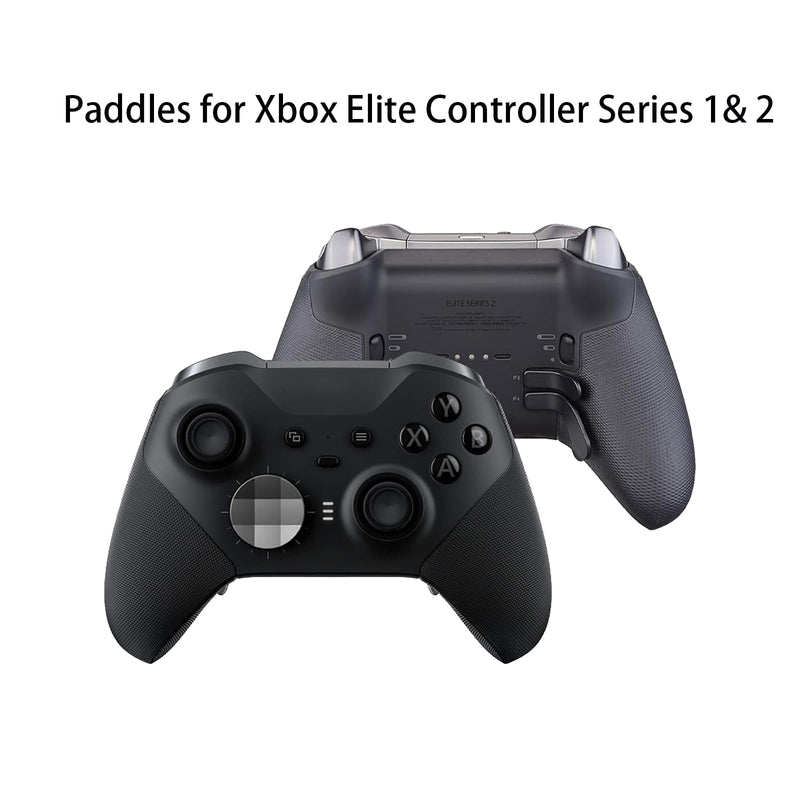 Anglepingping 4 PCS Elite Controller Paddles for Xbox One Elite Controller Series 2 Model 1797/1698,Stainless Steel Replacement Parts for Xbox Elite Controller Series 2 Core(Black) black
