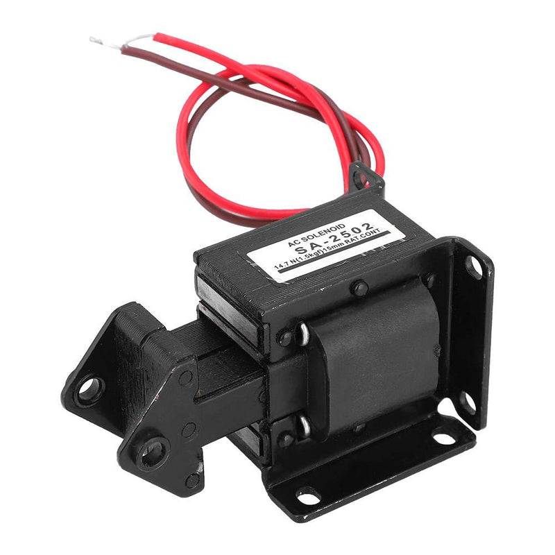 Push Pull Electromagnet AC Pull Magnet Electromagnet for Industrial Automation 220V AC 14.7N 15mm Stroke SA-2502 Mini Valve Magnetic Drive Electromagnet