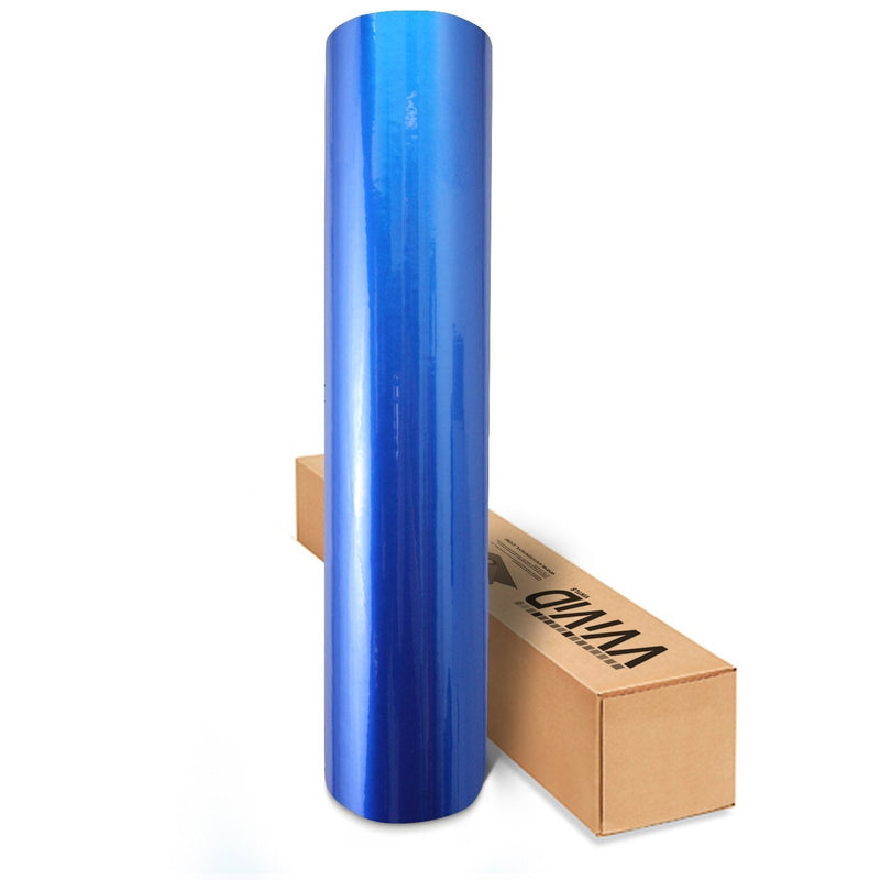 VViViD XPO Gloss Liquid Metal Dark Blue Vinyl Car Wrap Adhesive Film (1ft x 5ft) 1ft x 5ft