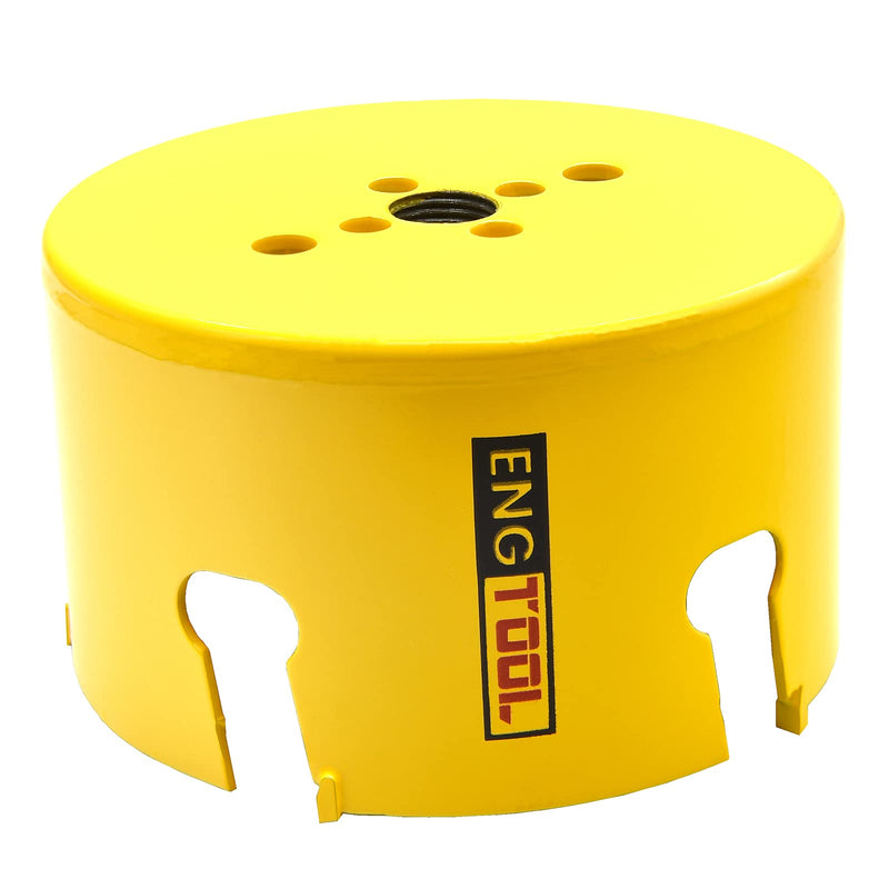 MaxTool 4-1/2" TCT Hole Saw 114mm Carbide Tip Holesaw 2.25" Deep with 5/8-18 Thread for Cut Asphalt Brick Concrete MDF Tough Material; CT00Y57R432 4-1/2"