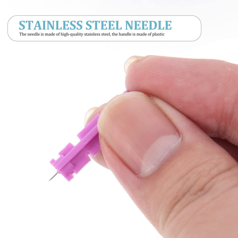 Disposable blood lancets universal cosmetic lancets: 100 pieces blood sugar lancing device for blood sugar measurement capillary blood collection hospital safety lancets lancing device blue 23G