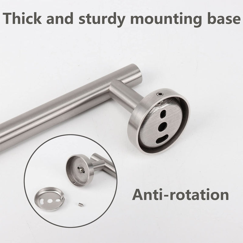 TocTen Bath Towel Bar - 2 Pack Thicken SUS304 Stainless Steel Towel Rack for Bathroom, Bathroom Hardware Accessories Towel Rod Heavy Duty Wall Mounted Towel Holder (16 Inch, Brushed Nickel) 16 IN 2 PACK