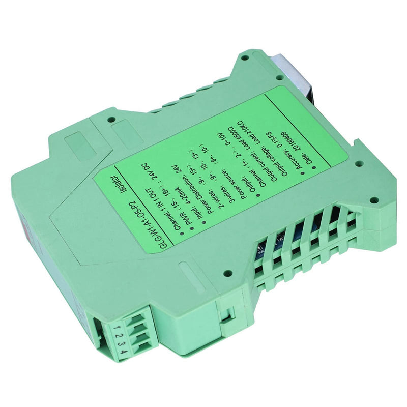 4-20 MA Analog Signal Splitter 1 Input 1 Output 4-20mA to 0-10V Signal Isolator DC 24V Power Signal Isolator Transmitter 4-20 MA PLC Detection Signal Conditioner One in One 4-20mA to 0-10V